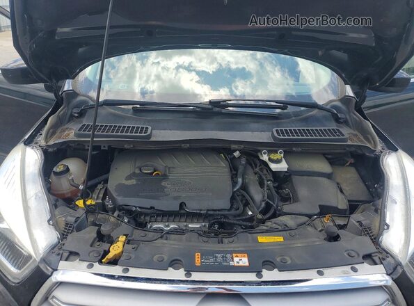 1FMCU0HD8JUD14199 2018 FORD ESCAPE Black Vista del compartimento del motor