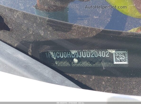 1FMCU0HD9JUD20402 2018 FORD ESCAPE Silver Engine compartment view