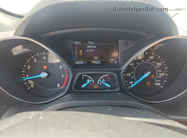 1FMCU0HD9JUD34381 2018 FORD ESCAPE White Instrument cluster view