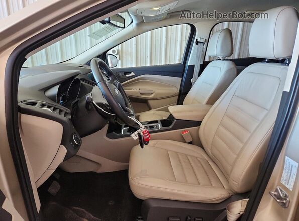 1FMCU0J90HUB01571 2017 FORD ESCAPE Tan წინა სალონის ხედი