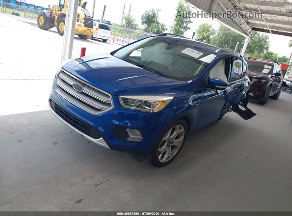 1FMCU0J90KUB95720 2019 FORD ESCAPE Синий Передняя левая четверть