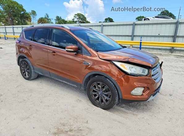 1FMCU0J91HUB74383 2017 FORD ESCAPE Оранжевый Передняя правая четверть