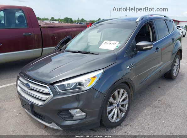1FMCU0J91JUD43615 2018 FORD ESCAPE Gray Vista tres cuartos delantera izquierda