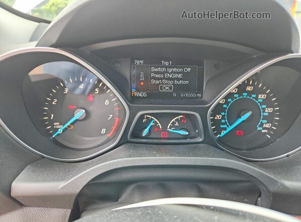 1FMCU0J95GUA74429 2016 FORD ESCAPE Белый Вид щитка приборов