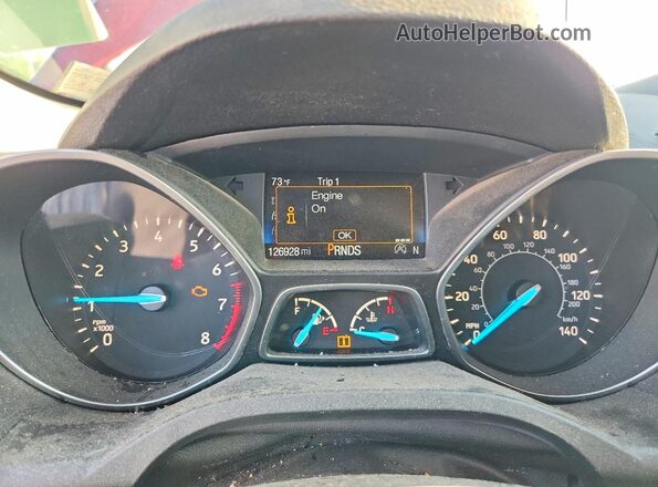 1FMCU0J95HUD72416 2017 FORD ESCAPE Red Instrument cluster view