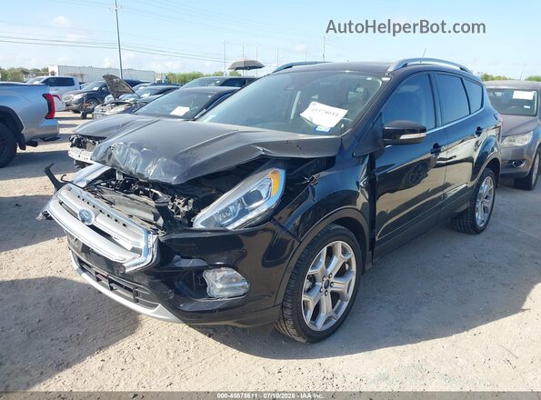 1FMCU0J95KUB57044 2019 FORD ESCAPE Black Առջևի ձախ երեք քառորդ տեսարան