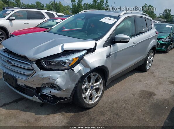1FMCU0J95KUB76256 2019 FORD ESCAPE Silver წინა მარცხენა ხედი სამი მეოთხედიდან