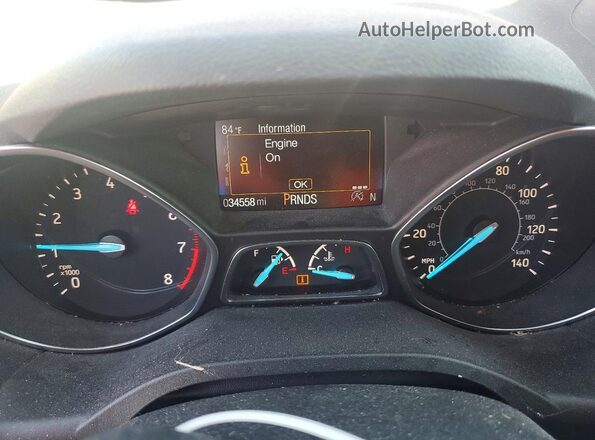 1FMCU0J96HUF07726 2017 FORD ESCAPE Maroon Widok zestawu wskaźników