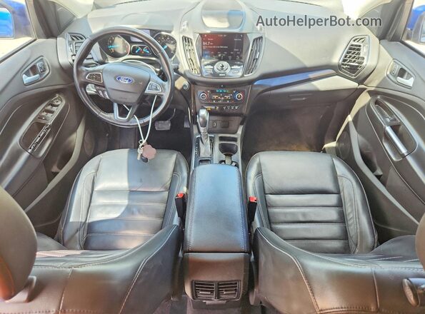 1FMCU0J96KUB33044 2019 FORD ESCAPE Blue Вид панелі приладів