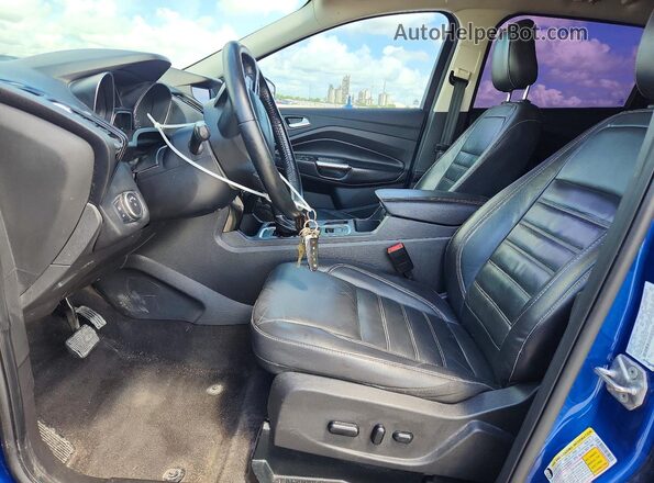 1FMCU0J96KUB33044 2019 FORD ESCAPE Blue Вид салону спереду