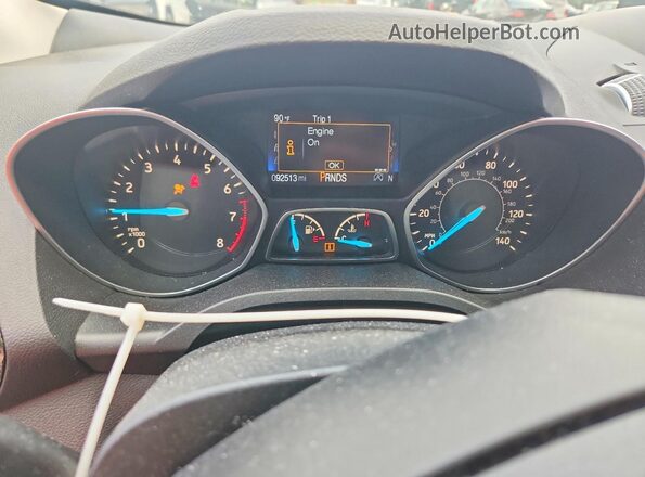 1FMCU0J97HUD90643 2017 FORD ESCAPE Black Widok zestawu wskaźników