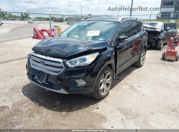 1FMCU0J97JUD49869 2018 FORD ESCAPE Black Առջևի ձախ երեք քառորդ տեսարան