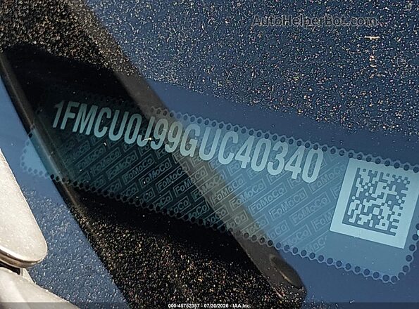 1FMCU0J99GUC40340 2016 FORD ESCAPE Blue ძრავის განყოფილების ხედი
