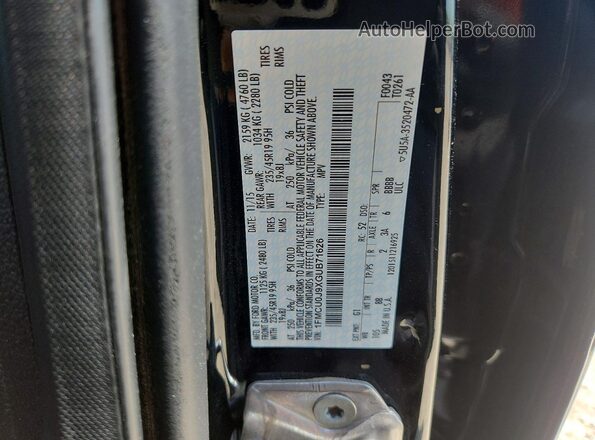 1FMCU0J9XGUB71626 2016 FORD ESCAPE Black სალონის 360-გრადუსიანი ხედი