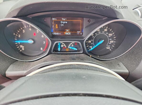 1FMCU0JD1HUA02892 2017 FORD ESCAPE Black Вид щитка приладів