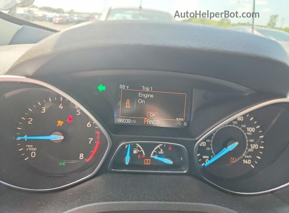 1FMCU0JD1HUD74801 2017 FORD ESCAPE Black Instrument cluster view