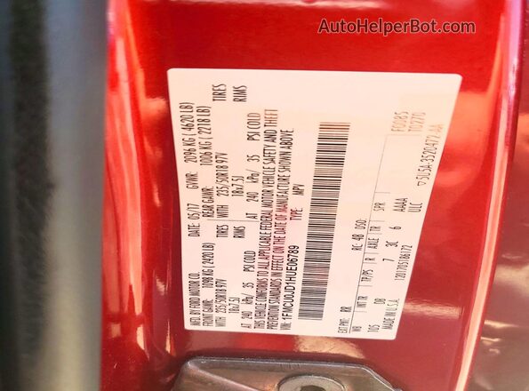 1FMCU0JD1HUE06789 2017 FORD ESCAPE Maroon 360 interior view