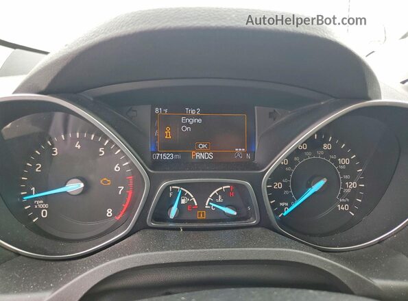 1FMCU0JD2HUC19545 2017 FORD ESCAPE White Instrument cluster view