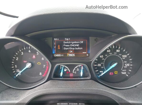 1FMCU0JD4HUE33260 2017 FORD ESCAPE Orange Rear seats view