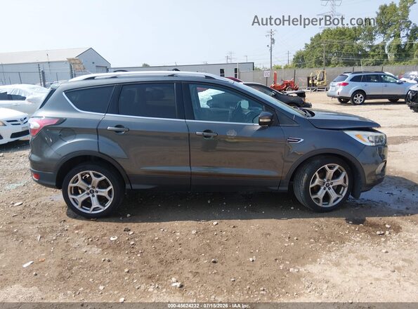 1FMCU0JD6HUA04346 2017 FORD ESCAPE Gray Rear interior view
