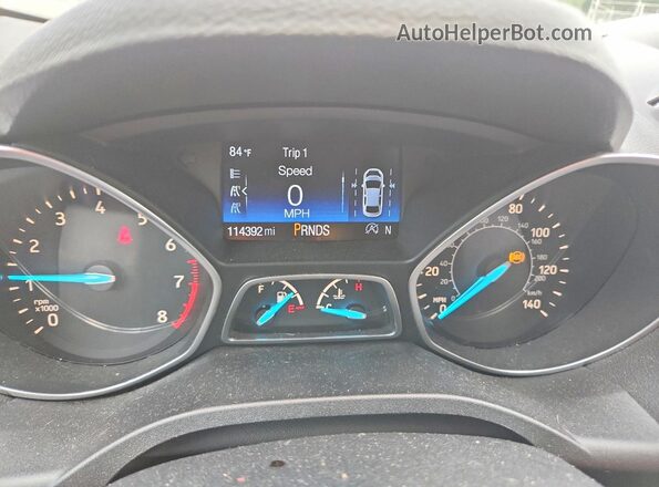 1FMCU0JD6HUC73561 2017 FORD ESCAPE White Widok zestawu wskaźników