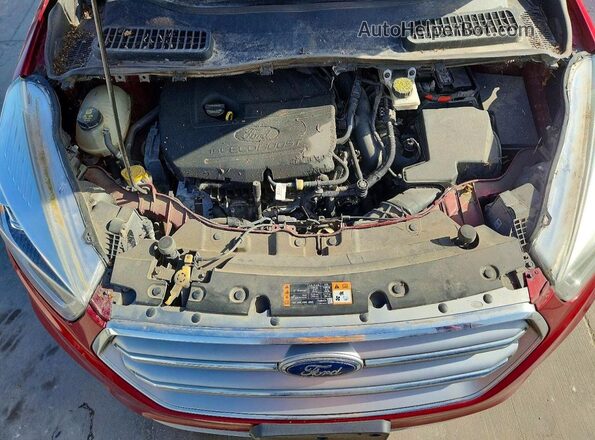 1FMCU0JD7HUD83082 2017 FORD ESCAPE Red Engine compartment view