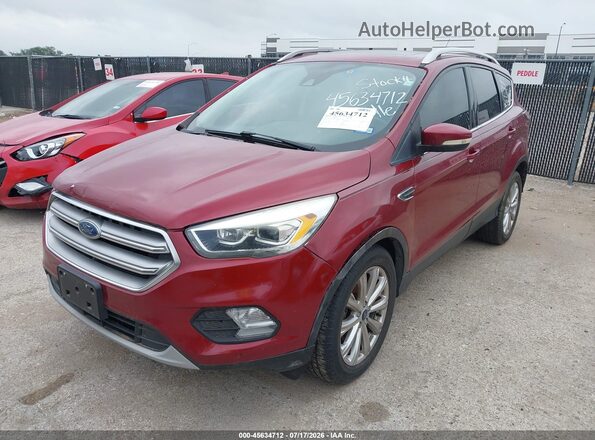 1FMCU0JD8HUB15187 2017 FORD ESCAPE Maroon Vista tres cuartos delantera izquierda