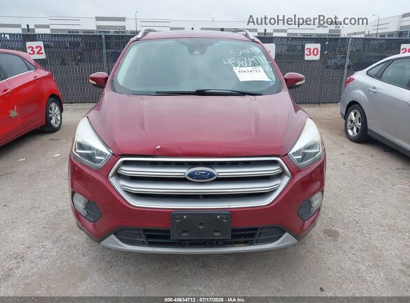 1FMCU0JD8HUB15187 2017 FORD ESCAPE Maroon Vista del cuadro de instrumentos