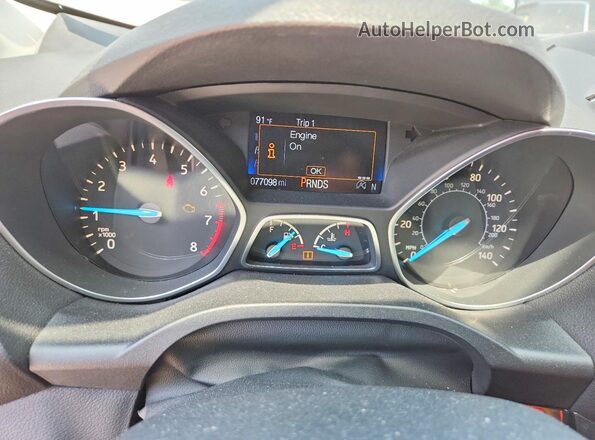 1FMCU0JD8HUB52644 2017 FORD ESCAPE Black Вид щитка приладів