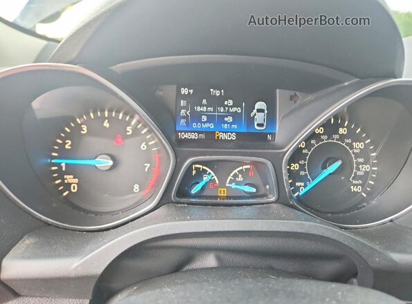 1FMCU0JD9HUD81799 2017 FORD ESCAPE Black Widok zestawu wskaźników