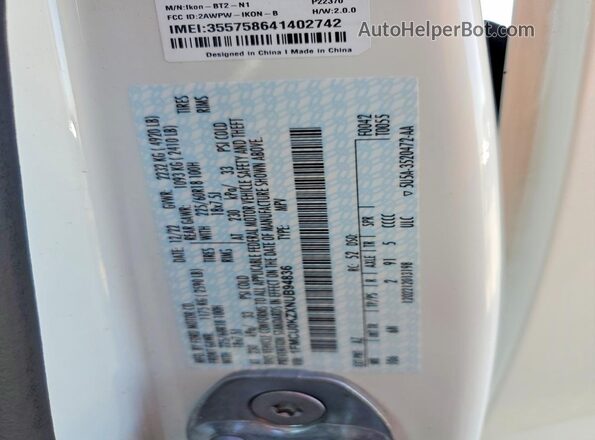 1FMCU0KZXNUB94836 2022 FORD ESCAPE Белый Вид подкапотного пространства