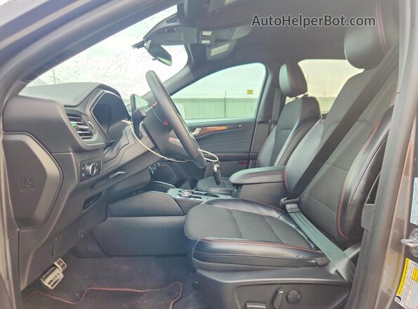 1FMCU0MZ2PUB03073 2023 FORD ESCAPE Gray Widok wnętrza z przodu