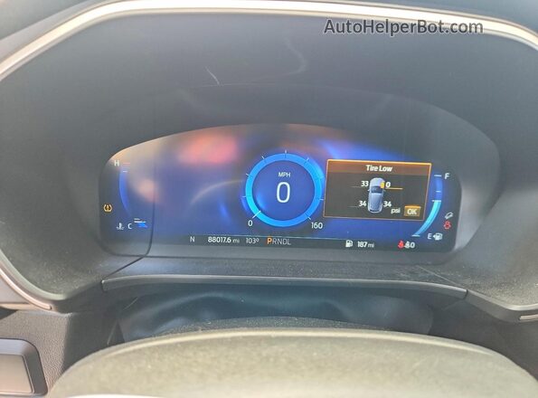 1FMCU9BZ2LUB39671 2020 FORD ESCAPE Black Instrument cluster view