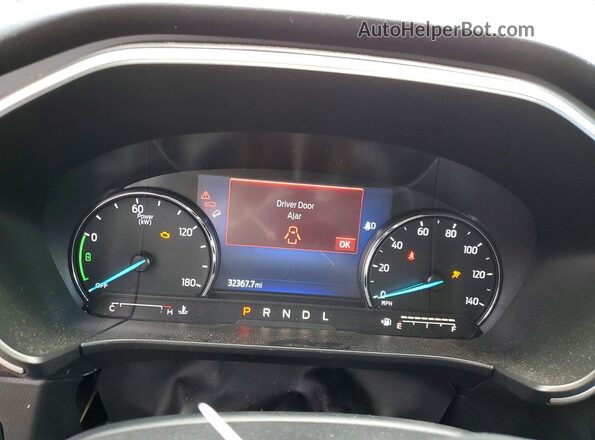 1FMCU9BZ5MUA42501 2021 FORD ESCAPE White Widok zestawu wskaźników
