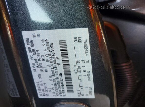 1FMCU9BZ6LUC13822 2020 FORD ESCAPE Черный Вид наклейки с VIN-кодом