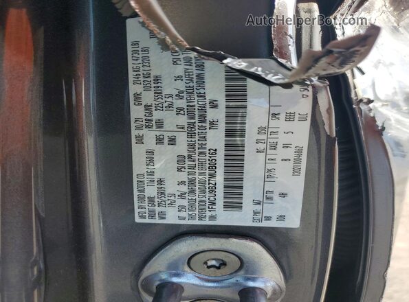 1FMCU9BZ7MUB05162 2021 FORD ESCAPE Gray VIN კოდის სტიკერის ხედი