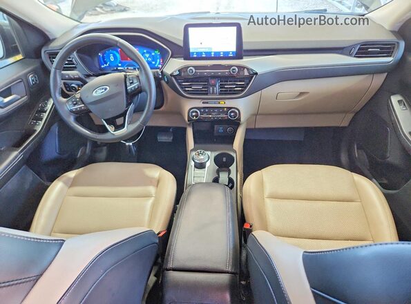 1FMCU9CZ1MUA83402 2021 FORD ESCAPE Gray Widok deski rozdzielczej