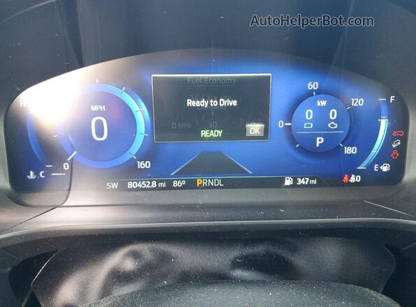 1FMCU9DZ0LUC38373 2020 FORD ESCAPE Black Instrument cluster view