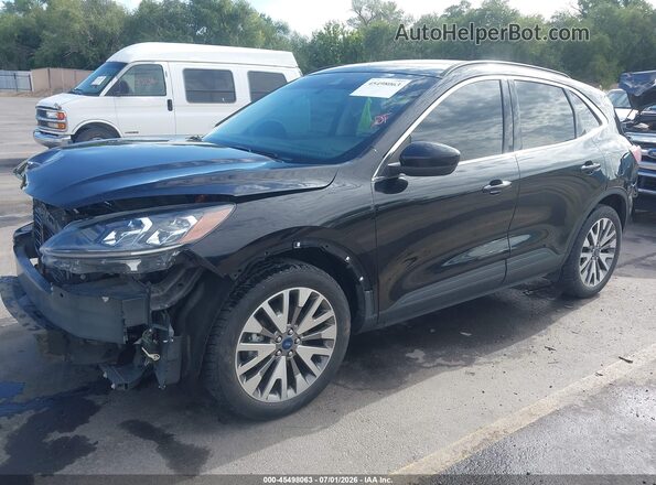 1FMCU9DZ2MUA71242 2021 FORD ESCAPE Black Առջևի ձախ երեք քառորդ տեսարան