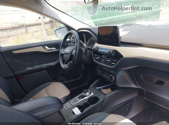 1FMCU9DZ3NUB22376 2022 FORD ESCAPE Blue Widok wnętrza z przodu