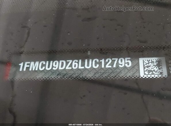 1FMCU9DZ6LUC12795 2020 FORD ESCAPE Red Engine compartment view