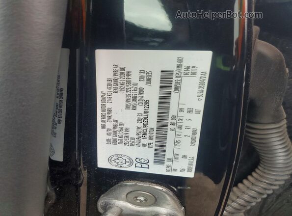 1FMCU9DZ9LUB12285 2020 FORD ESCAPE Черный Панорамный вид салона 360°