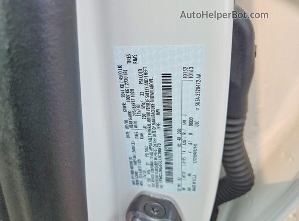 1FMCU9G63LUC08978 2020 FORD ESCAPE Белый Вид наклейки с VIN-кодом