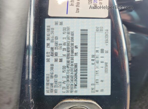 1FMCU9G68NUB23993 2022 FORD ESCAPE Black Вид підкапотного простору