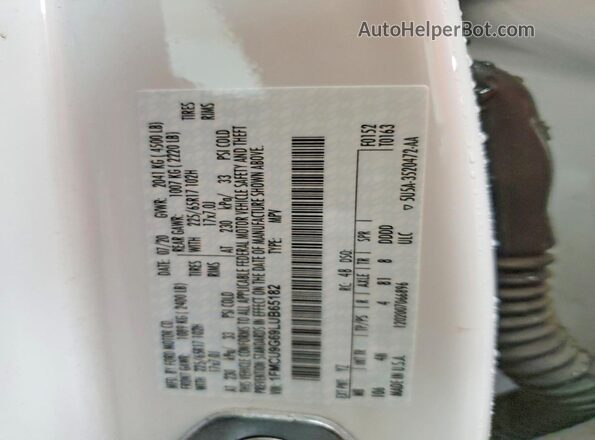 1FMCU9G69LUB65182 2020 FORD ESCAPE White Սալոնի 360 աստիճան տեսք