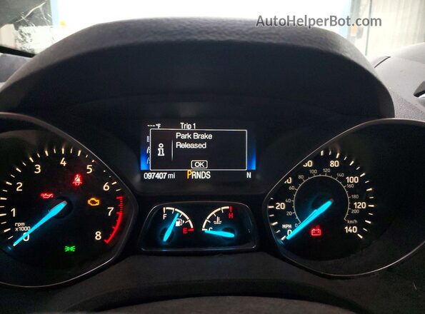 1FMCU9G91HUD38890 2017 FORD ESCAPE Charcoal Instrument cluster view