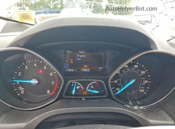 1FMCU9G92HUE82870 2017 FORD ESCAPE White Instrument cluster view