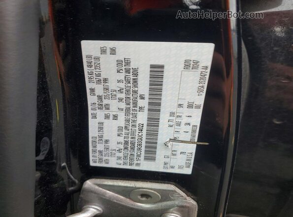 1FMCU9G93GUC14022 2016 FORD ESCAPE Black Widok komory silnika