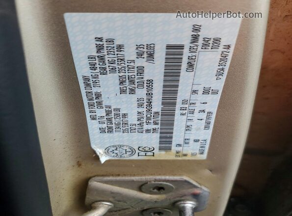 1FMCU9G94HUB10558 2017 FORD ESCAPE Cream VIN sticker view