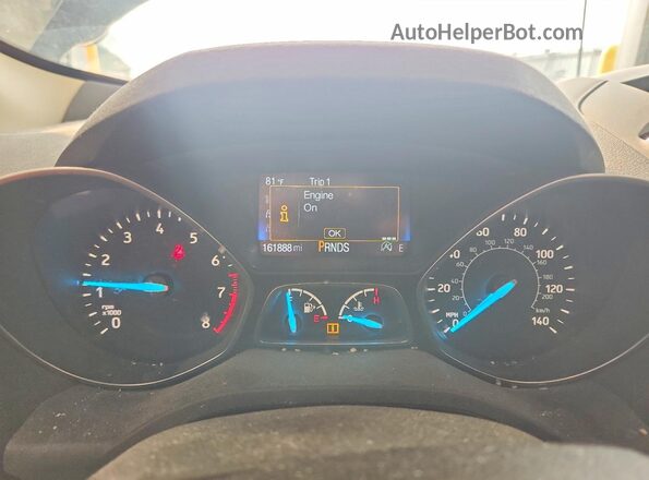 1FMCU9G94HUD37068 2017 FORD ESCAPE Black Вид щитка приладів